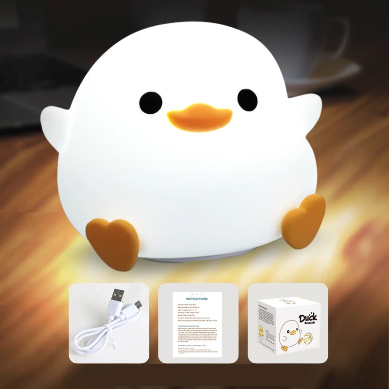 Cute Duck Silicone Night Light