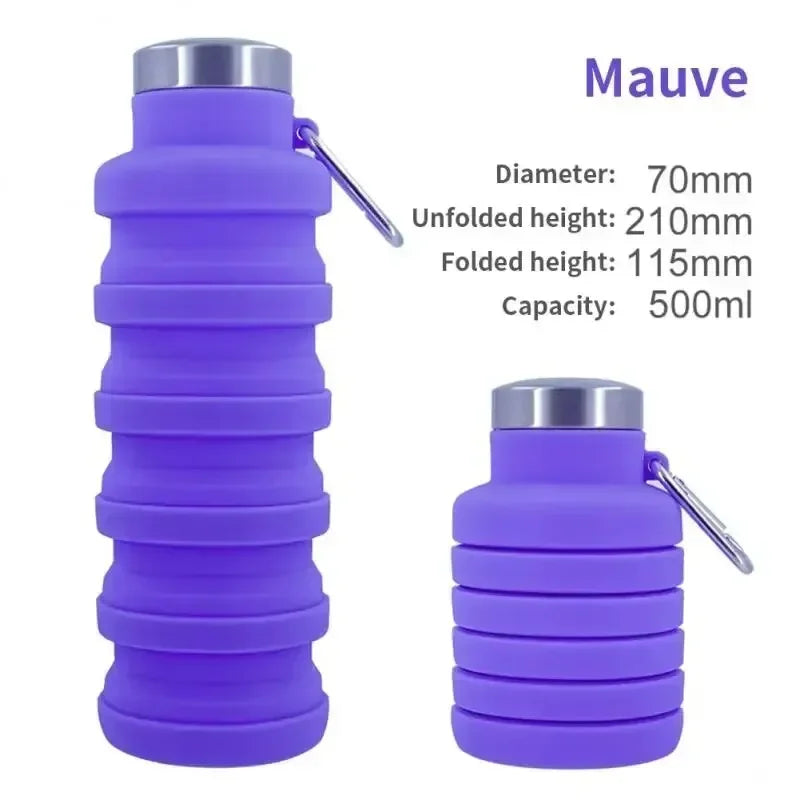 FlexiSip™ – Collapsible Silicone Water Bottle (500ml)