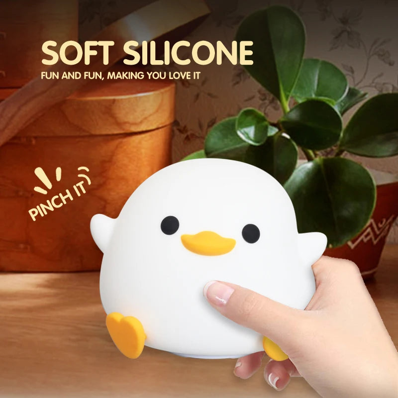 Cute Duck Silicone Night Light