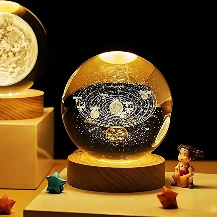 Galactic Glow: 3D Solar System Night Light