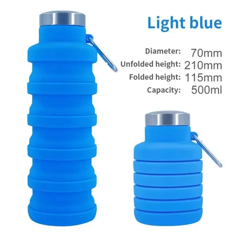 FlexiSip™ – Collapsible Silicone Water Bottle (500ml)