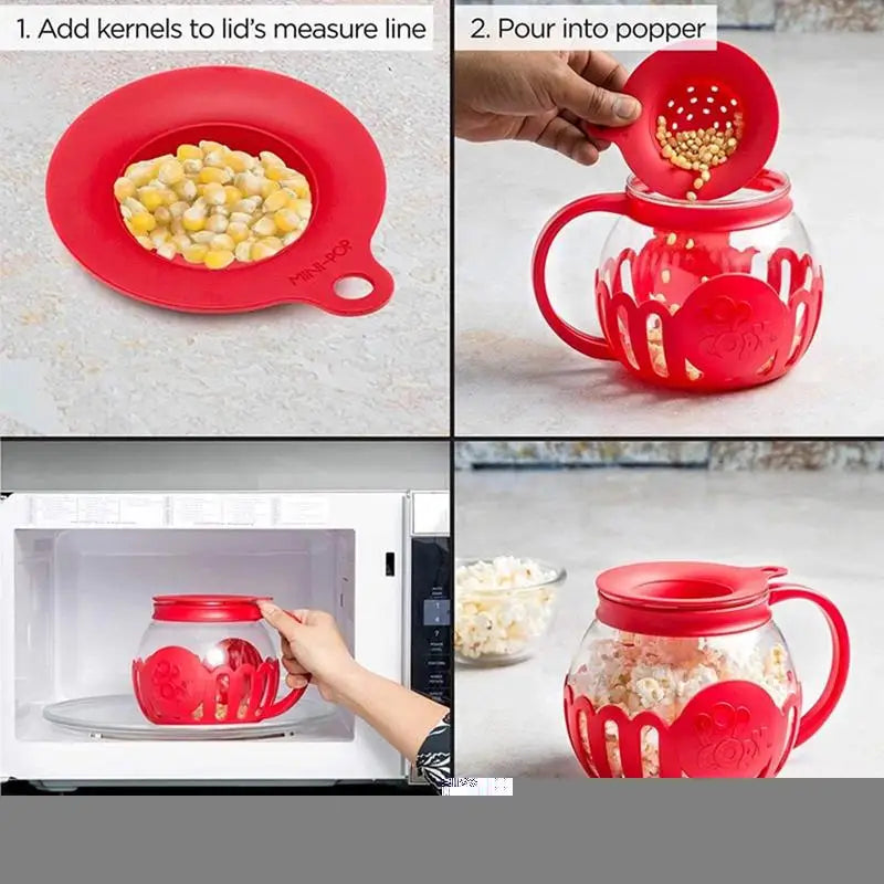 PopNjoy 3-in-1 Microwave Popcorn Popper
