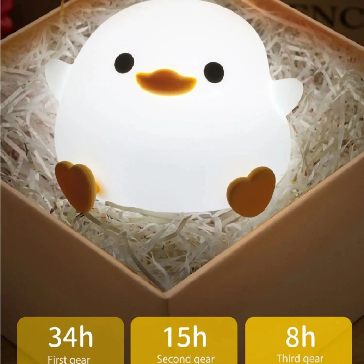 Cute Duck Silicone Night Light