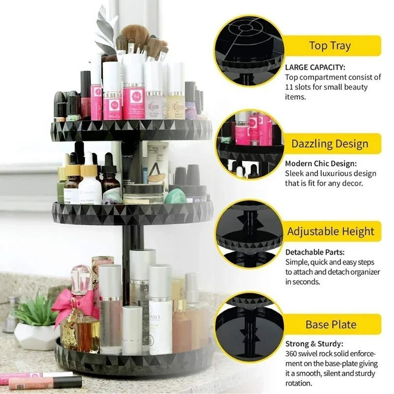 CrystalClear Acrylic Makeup and Cosmetics Organizer