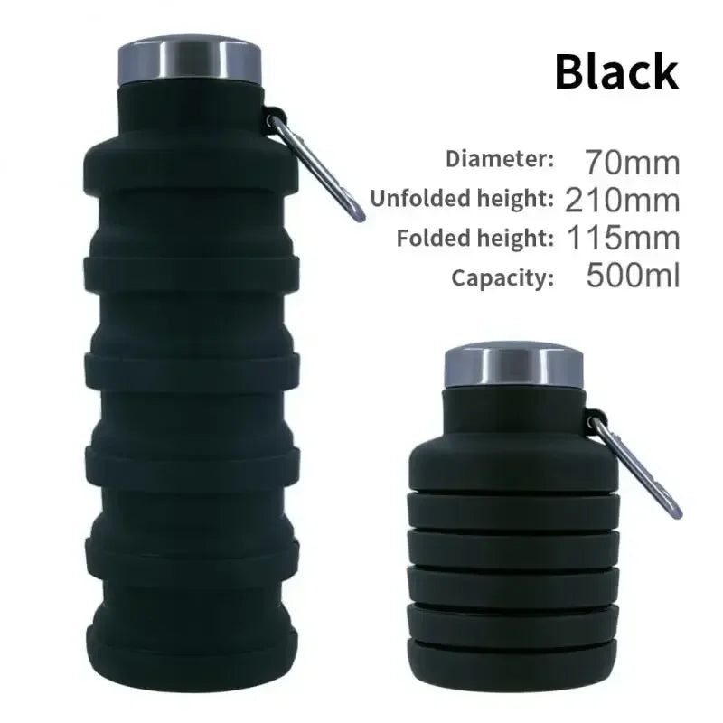 FlexiSip™ – Collapsible Silicone Water Bottle (500ml)