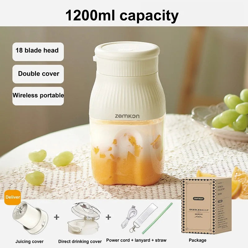VitaBlend Go™ – 1200ml Wireless Juicer & Portable Blender Cup