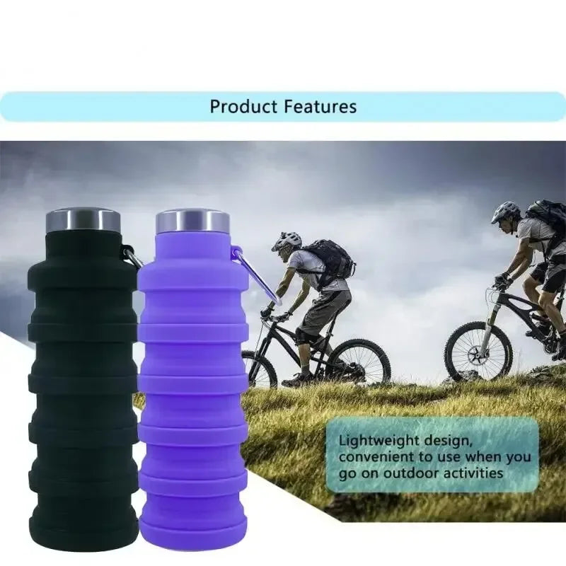 FlexiSip™ – Collapsible Silicone Water Bottle (500ml)