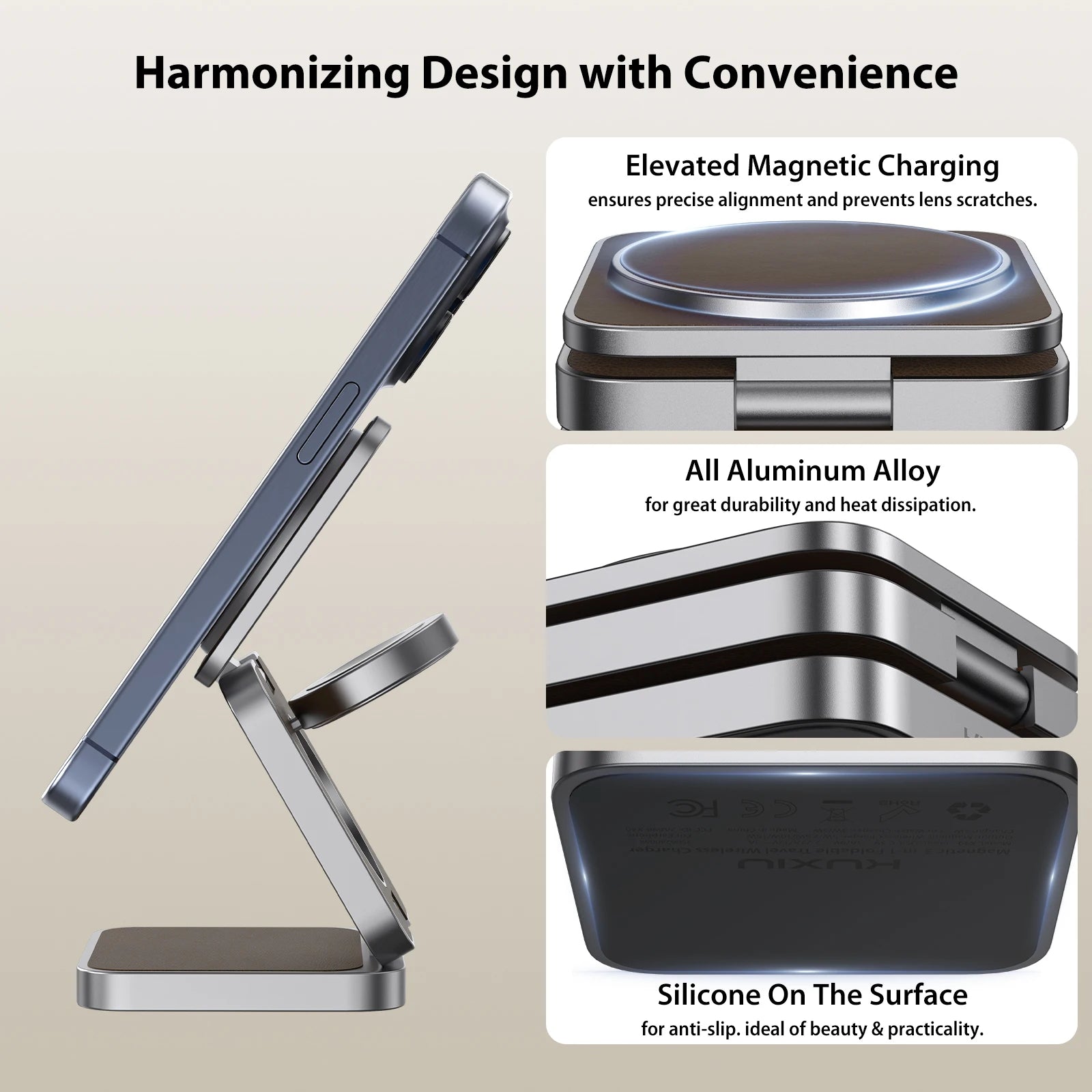 MagCharge Pro™ 3-in-1 Wireless Charging Station