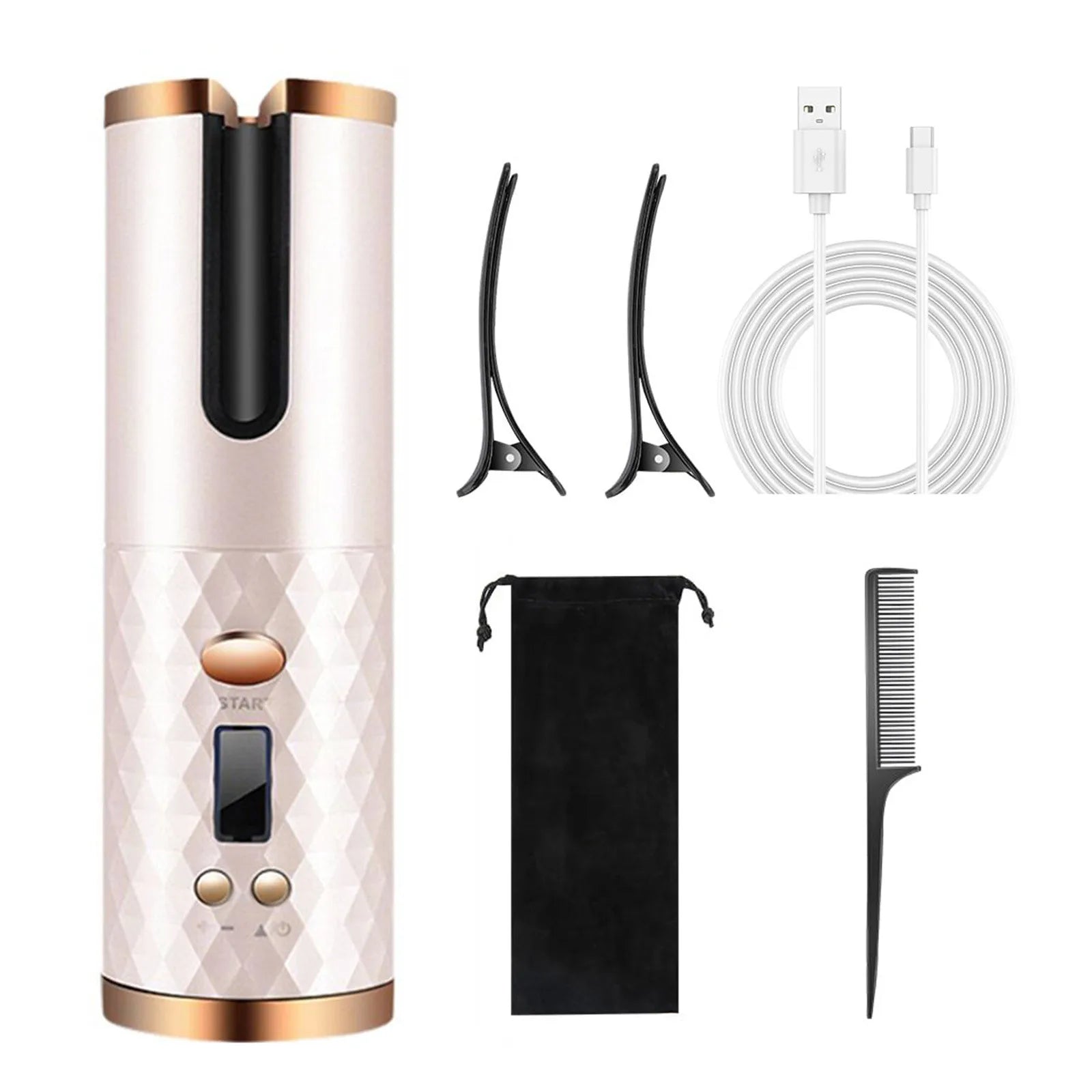 CurlEase Pro: Cordless Auto Hair Curler