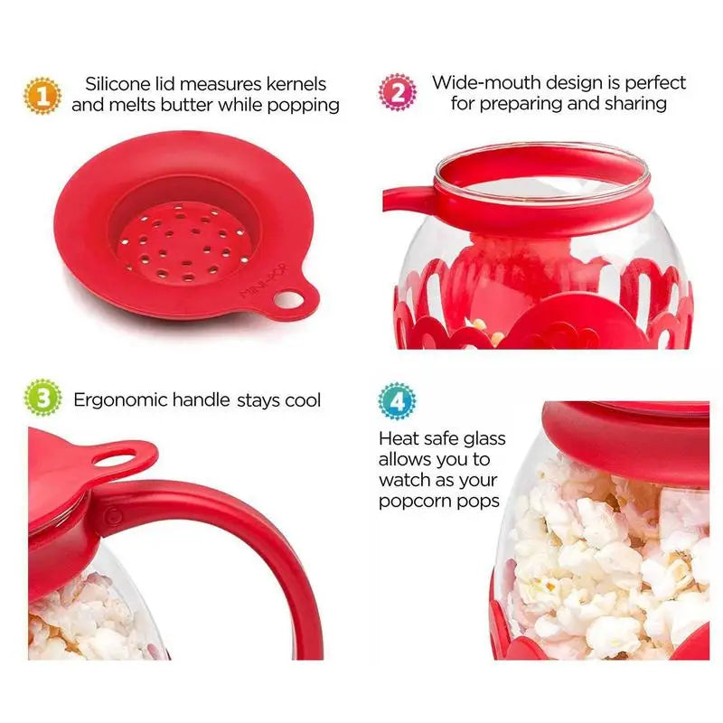 PopNjoy 3-in-1 Microwave Popcorn Popper