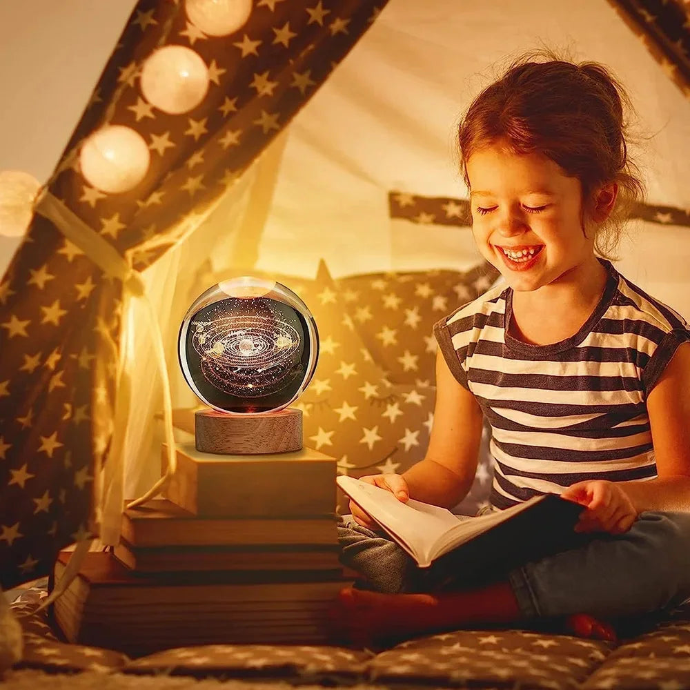 Galactic Glow: 3D Solar System Night Light