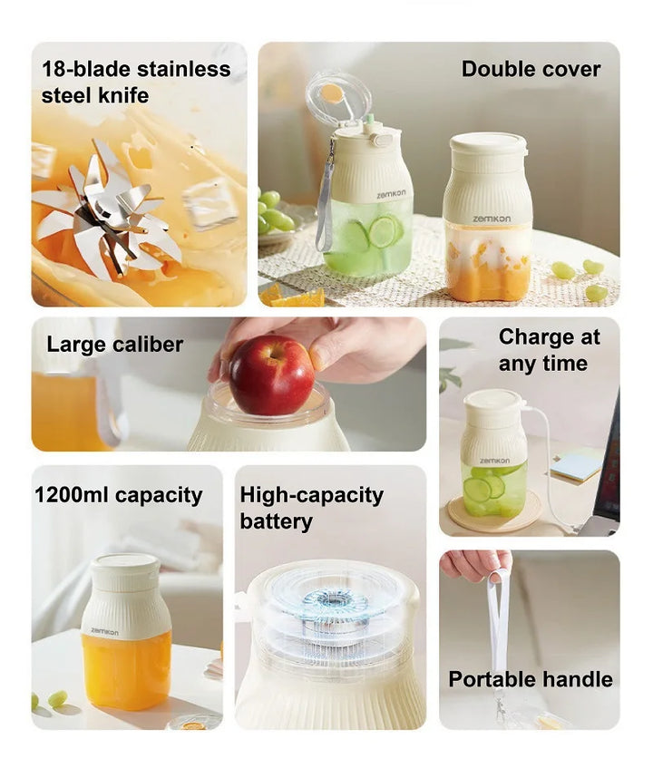 VitaBlend Go™ – 1200ml Wireless Juicer & Portable Blender Cup