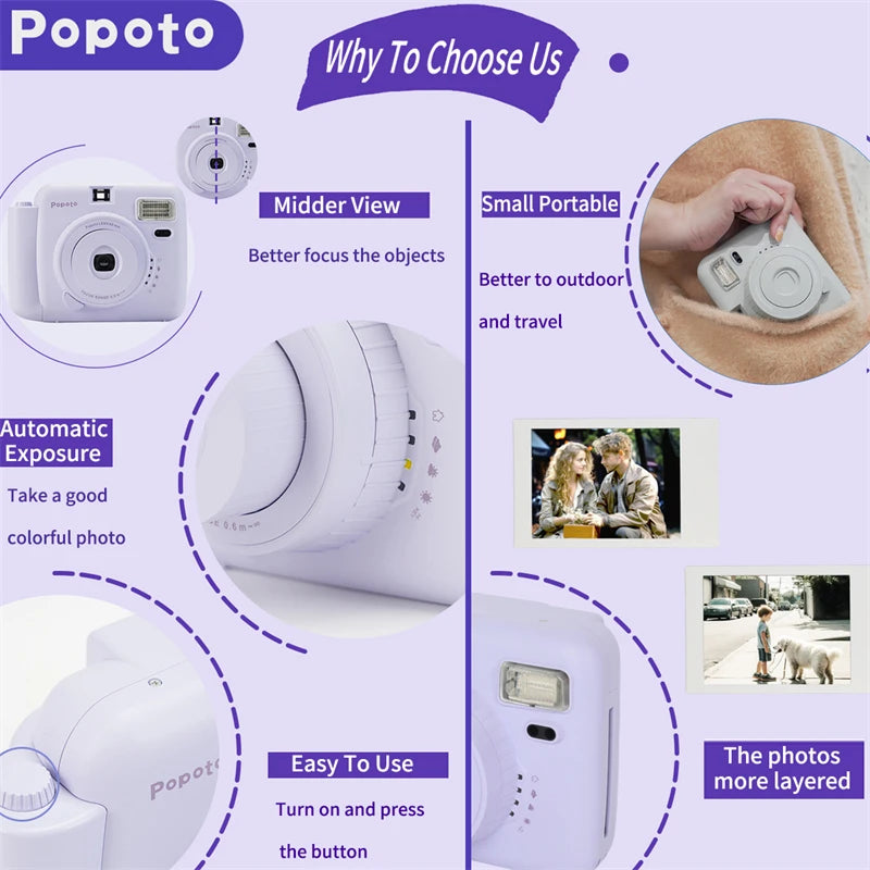 Popoto SnapHappy Instant Camera