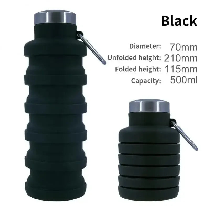 FlexiSip™ – Collapsible Silicone Water Bottle (500ml)