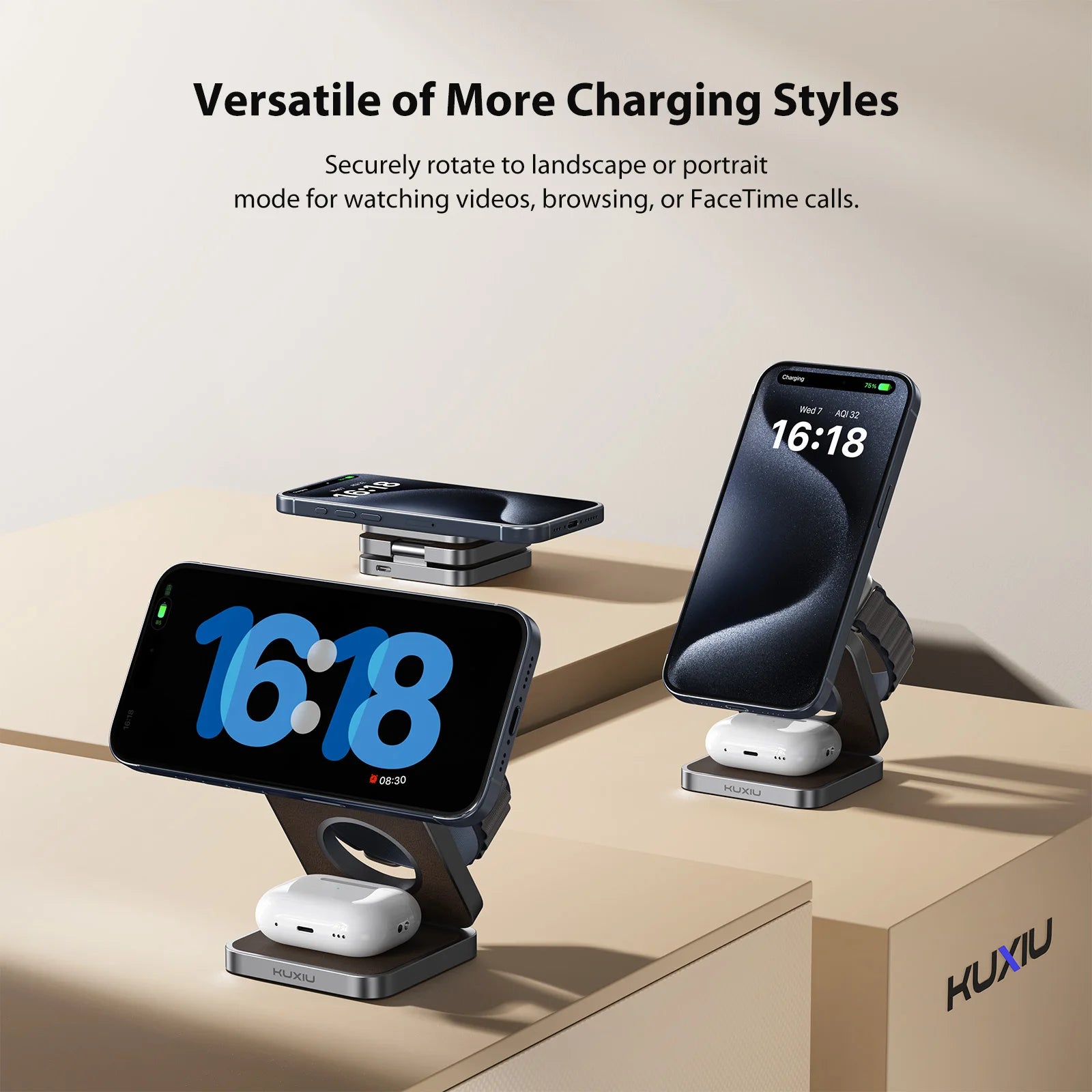MagCharge Pro™ 3-in-1 Wireless Charging Station