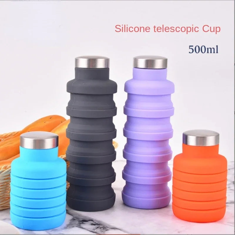FlexiSip™ – Collapsible Silicone Water Bottle (500ml)