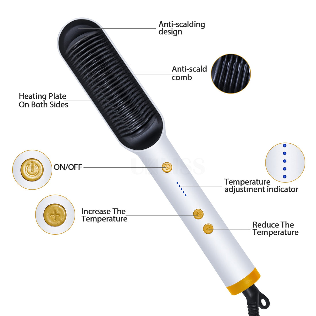 Multifunctional Hair Straightener Styling Comb
